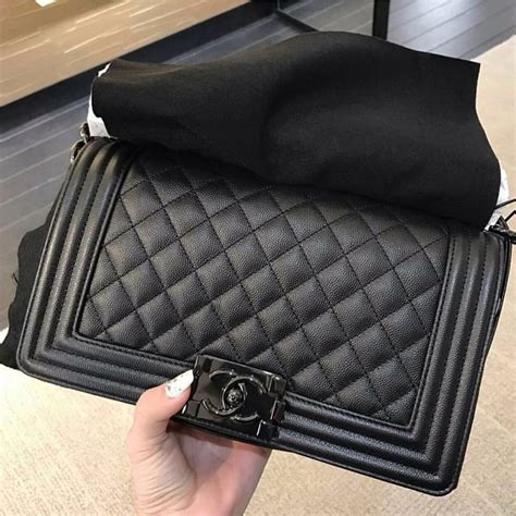 unboxing chanel boy bag 2017|chanel so black bag.